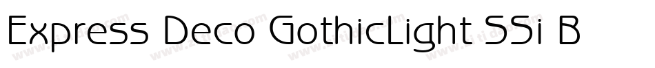 Express Deco GothicLight SSi Book字体转换
